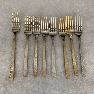 8 Pier 1 Imports Gold Tone Forks-Gold Tone Wearing Off